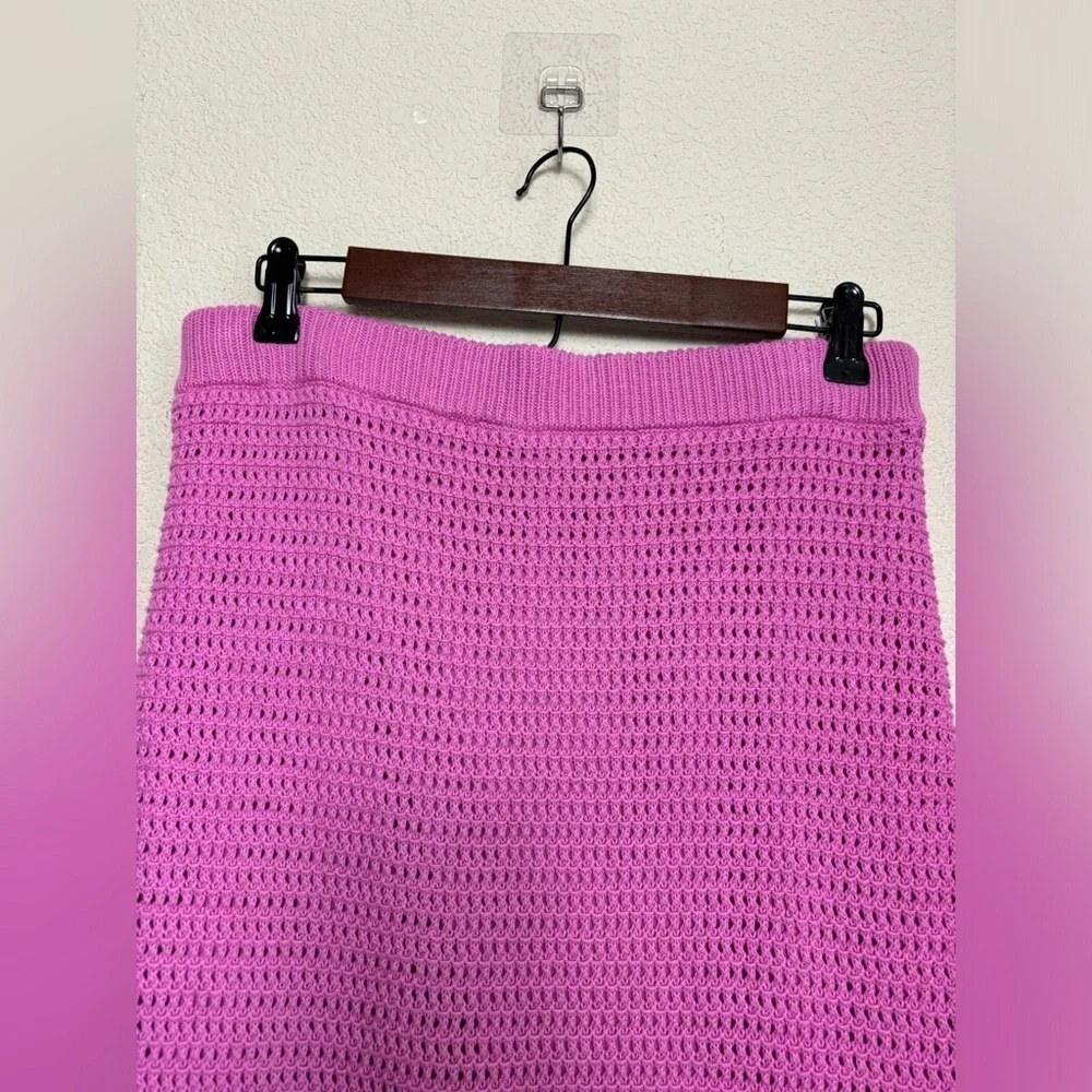 NWT Skies Are Blue Isla Rose Violet Lose Knit Crochet Tank and Midi Skirt Set M - Picture 9 of 13